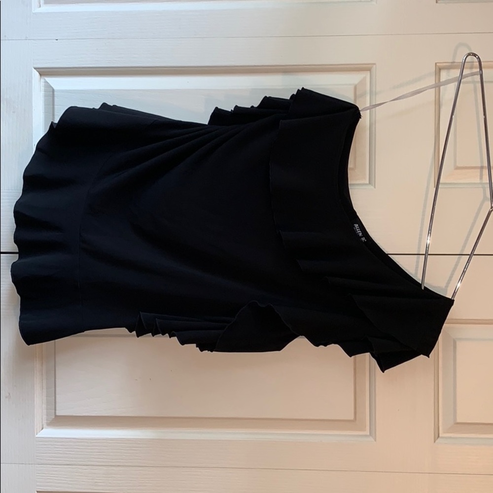 Women’s one arm black top with ruffles